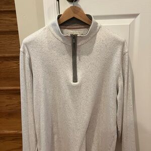 Men's Gray Normal Brand Quarter-Zip Sweater Like New